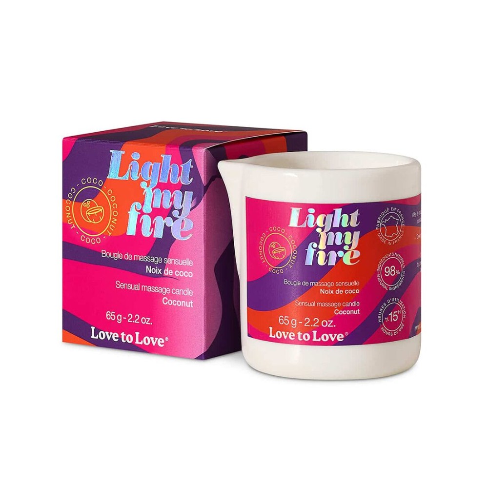 Масажна свічка Love To Love LIGHT MY FIRE Coconut (65 мл) - зображення 1