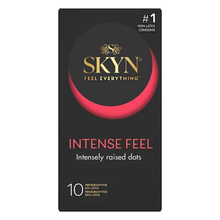Безлатексні преміум-презервативи SKYN Intense Feel 10 шт, точковий рельєф - зображення 1