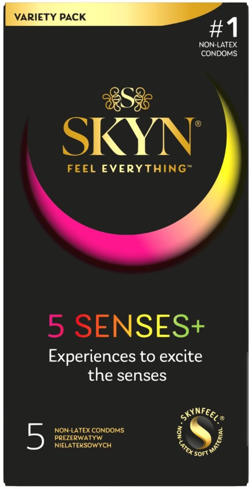 Безлатексні преміум-презервативи SKYN 5 Senses, 5 видів (5 шт) - зображення 1