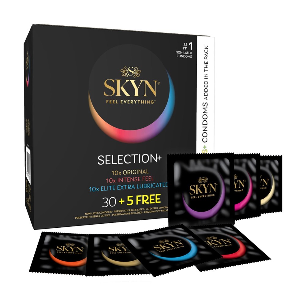 Безлатексні преміум-презервативи SKYN Selection: Original+Intense Feel+Elite Extra Lubricated, 35 шт - зображення 1