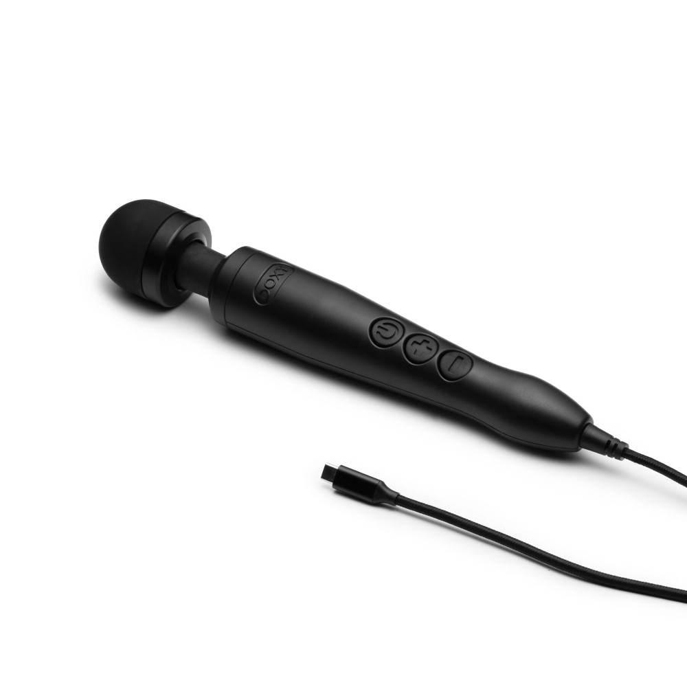Вібромасажер DOXY3 USB-C Massager MATTE BLACK, кабель USB-C, регульована інтенсивність, компактний - зображення 1