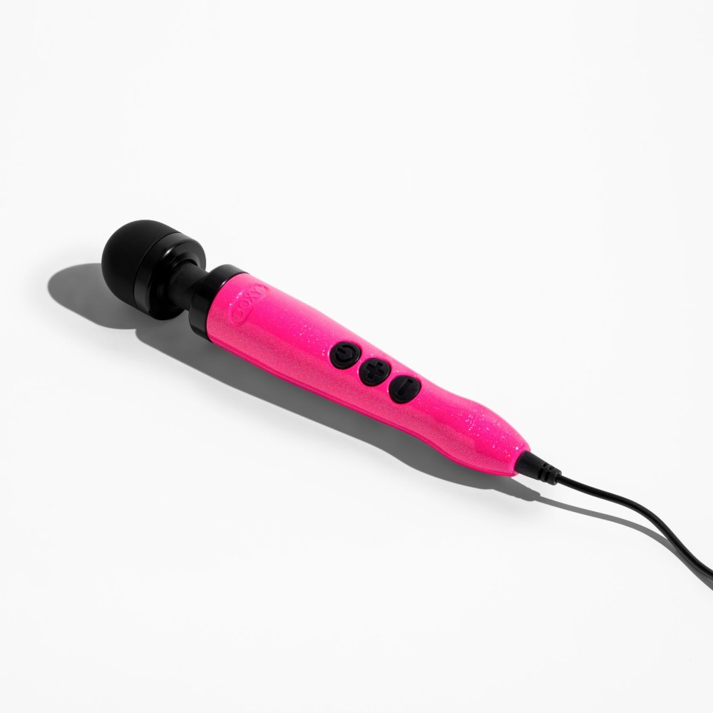 Вібромасажер DOXY Die Cast 3 Hot Pink, дуже потужний, живлення 220В, металевий корпус - зображення 1