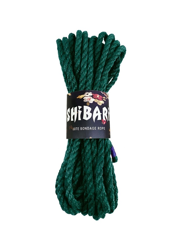 Джутова мотузка для шибарі Feral Feelings Shibari Rope, 8 м зелена - зображення 1