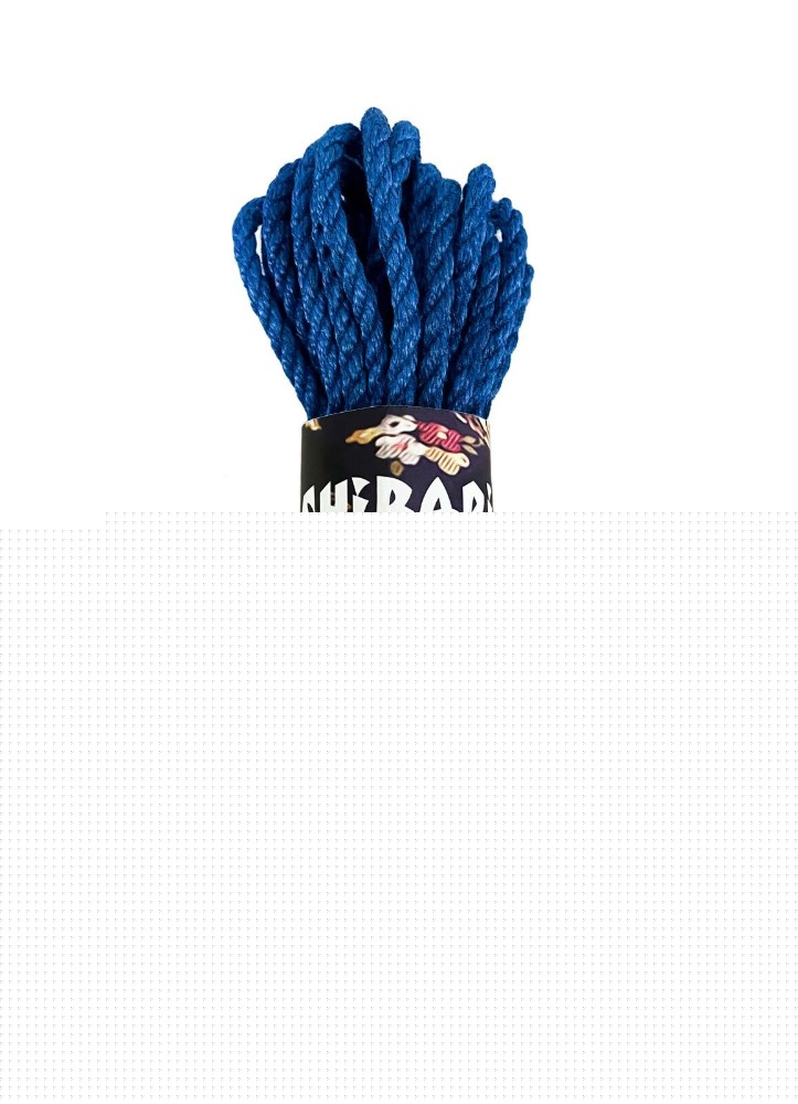Джутова мотузка для шибарі Feral Feelings Shibari Rope, 8 м синя - зображення 1