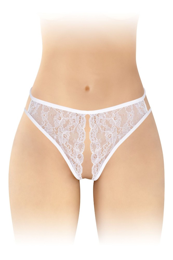 Трусики з відкритим доступом Fashion Secret Victoria White, мереживо - зображення 1