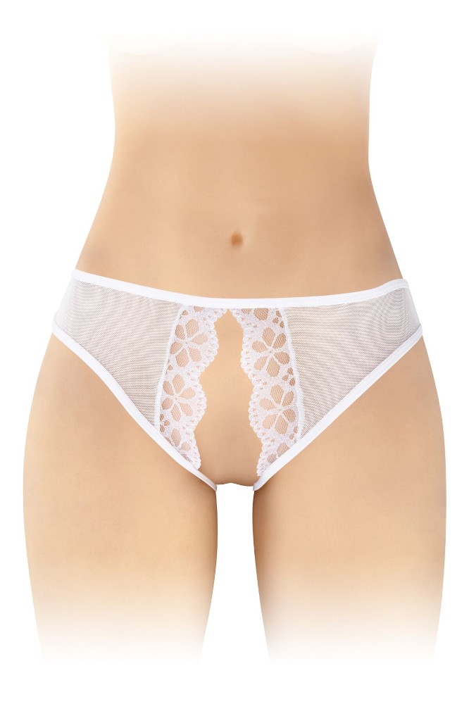 Трусики з відкритим доступом Fashion Secret Ambre White, сітка - зображення 1