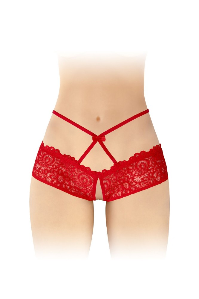Трусики з відкритим доступом Fashion Secret Celia Red, лямки на талії - зображення 1