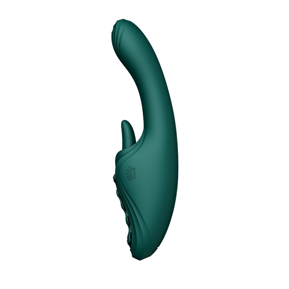 Смарт-вібратор Zalo Ares Turquoise Green, підігрів, 3 мотори, язичок для клітора, стимуляція точки G - зображення 1