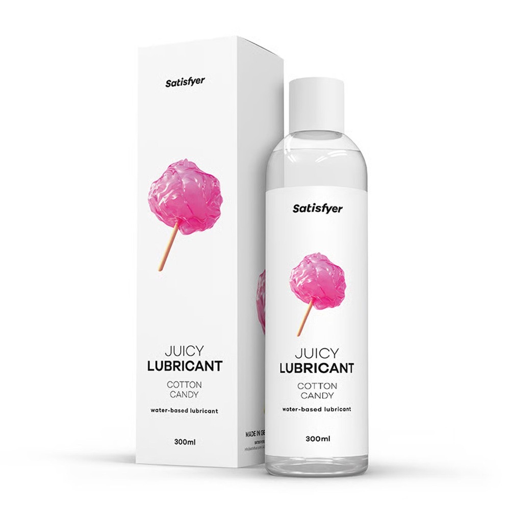 Лубрикант на водній основі Satisfyer Juicy Lubricant Cotton Candy water based 300 мл - зображення 1