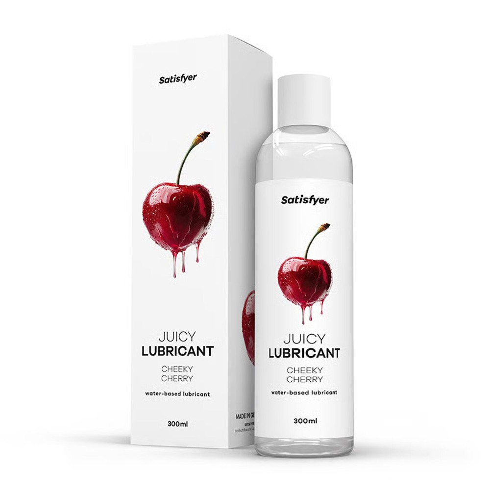 Лубрикант на водній основі Satisfyer Juicy Lubricant Cheeky Cherry water based 300 мл - зображення 1