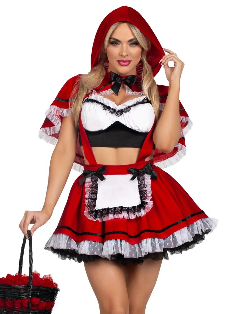 Костюм Червоної Шапочки Leg Avenue Flirty Miss Red Top and Skirt L - зображення 1