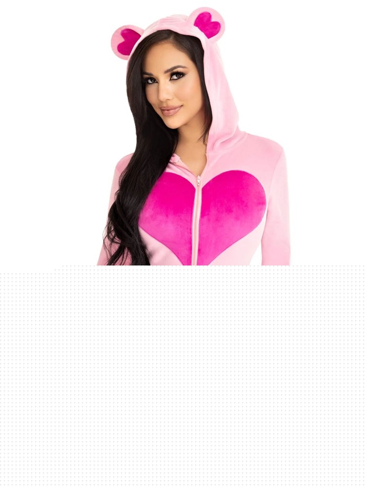 Комбінезон «Солодкий ведмедик» Leg Avenue Sweetheart Bear Velvet Romper M - зображення 1