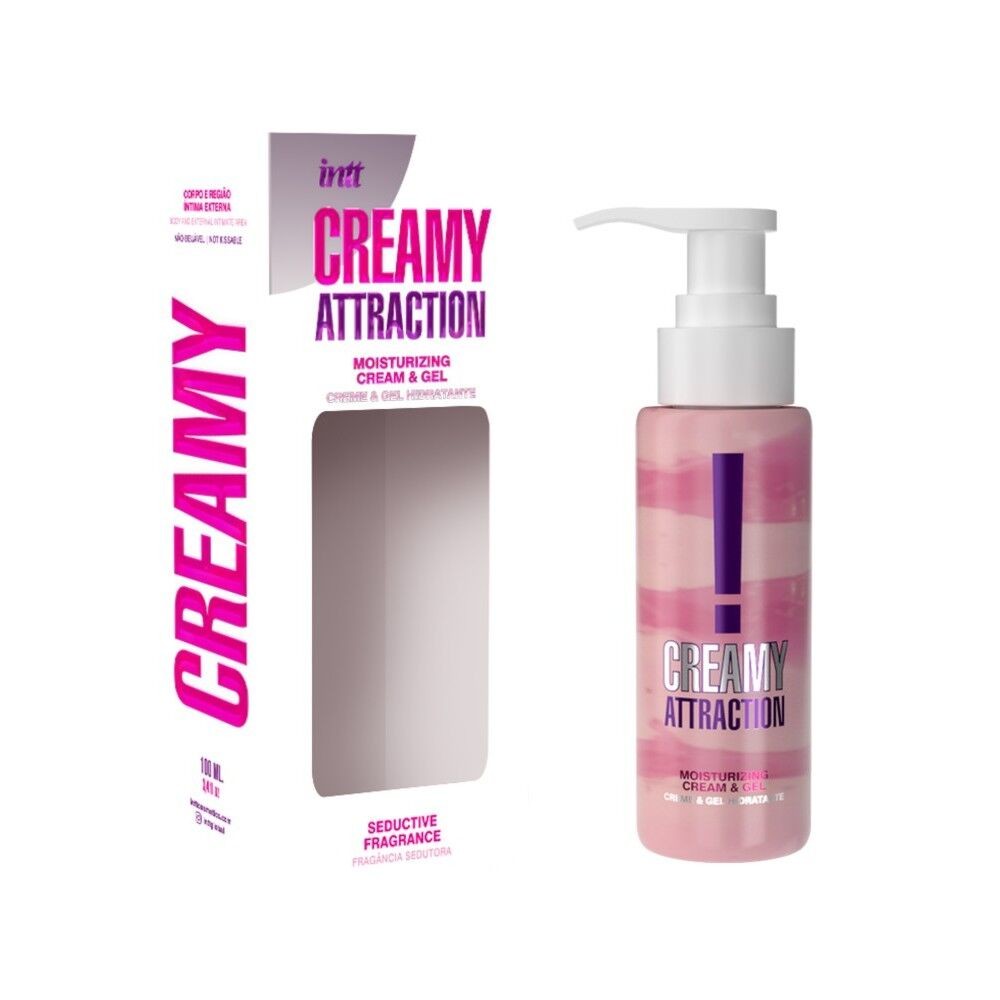 Зволожувальний крем-гель 2в1 Intt Creamy Attraction Seduction 100 мл з ароматом-афродизіаком, унісекс - зображення 1