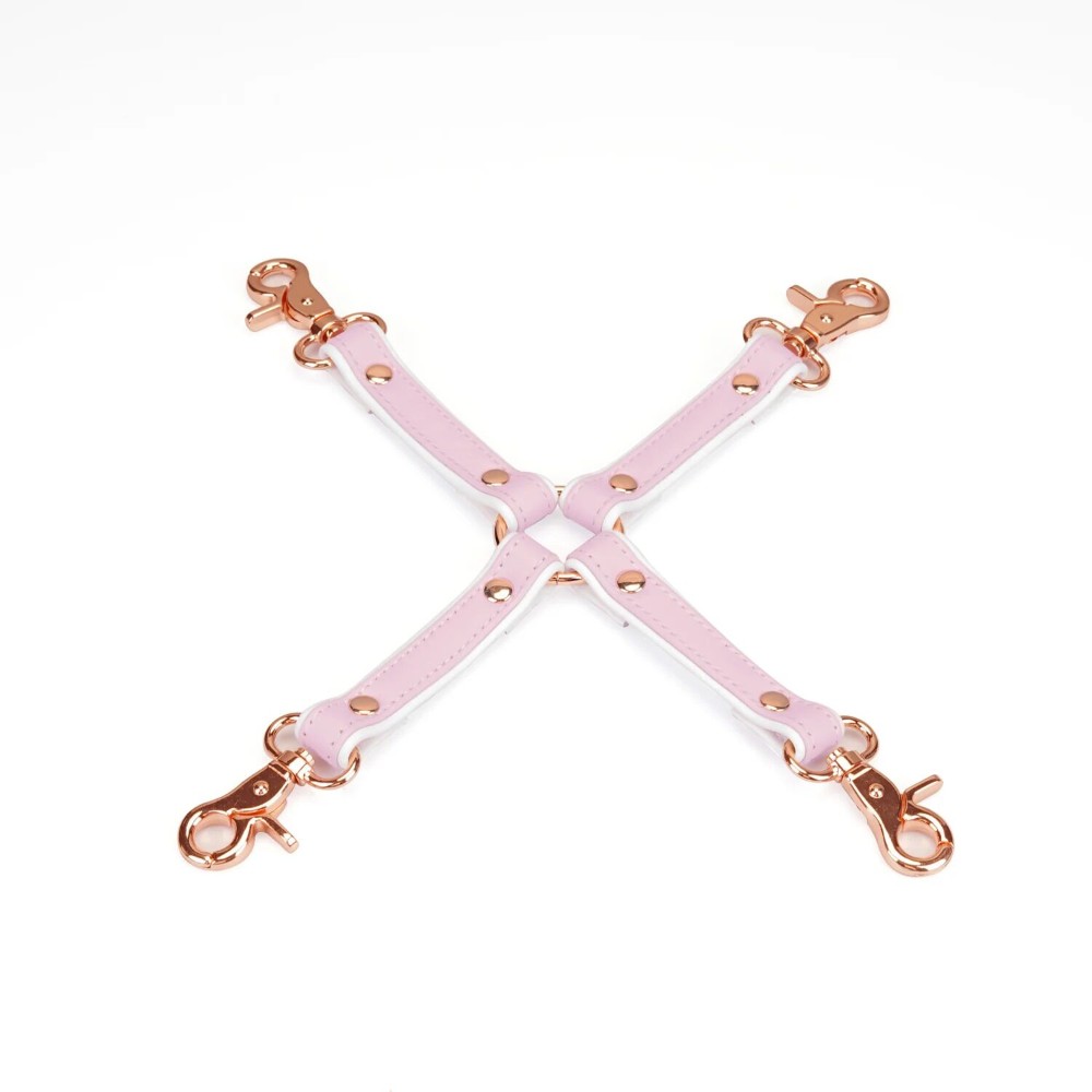 Хрестовина Liebe Seele White & Pink Leather Hogtie - зображення 1