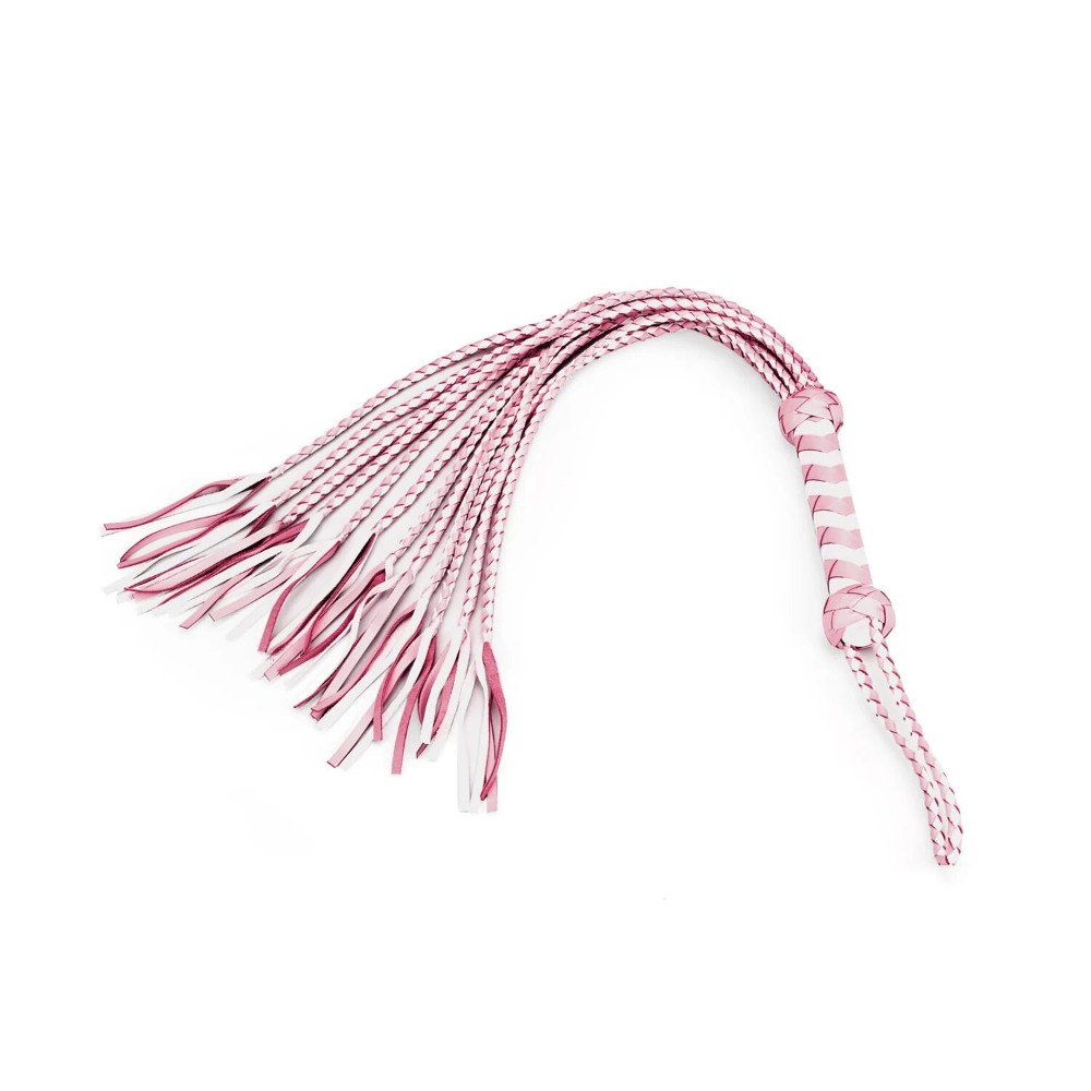 Флогер Liebe Seele White & Pink Leather Whip - зображення 1