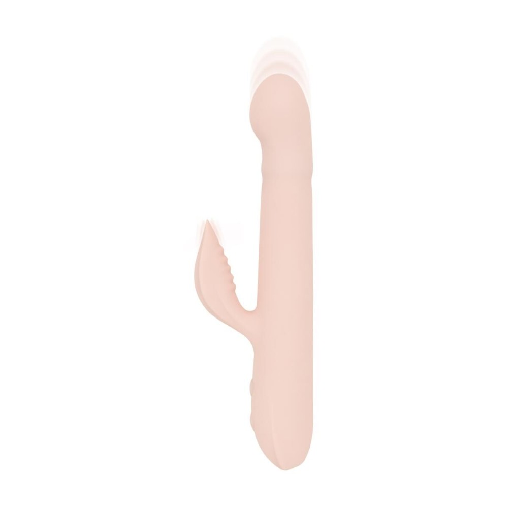 Вібратор-кролик із пульсацією Good Vibes Only – SHAI Thrusting Vibrator Soft Silicone – Pink, 3 мотори - зображення 1