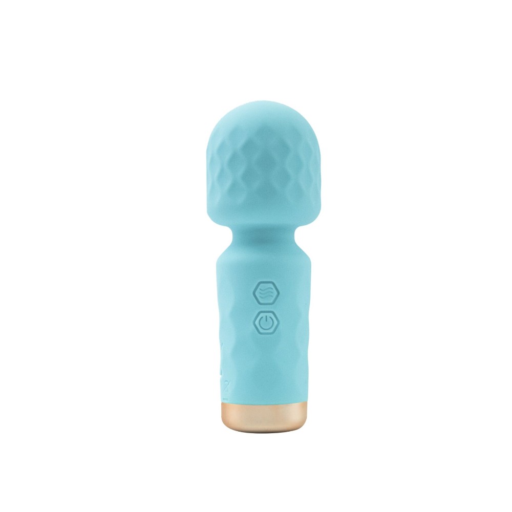 Вібромасажер M’Lady Mini Vibrating Wand Teal - зображення 1