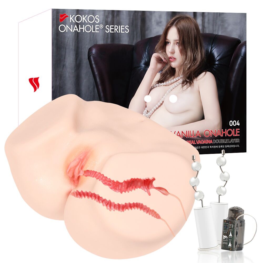 Мастурбатор Kokos 004 Vailla ONAHOLE Real Vagina 2WayPlus з вібрацією та масажем - зображення 1