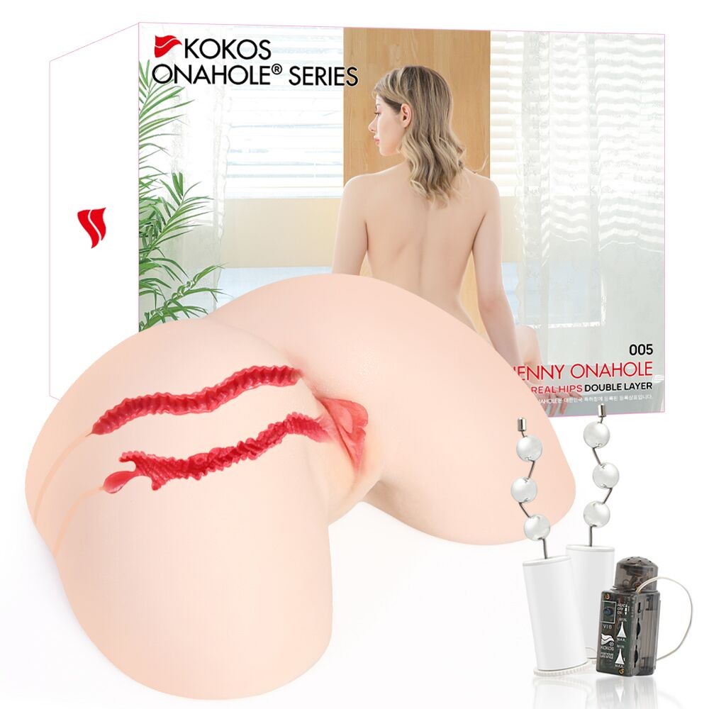 Мастурбатор Kokos 005 Jenny ONAHOLE Real Hips 2WayPlus з вібрацією та масажем - зображення 1