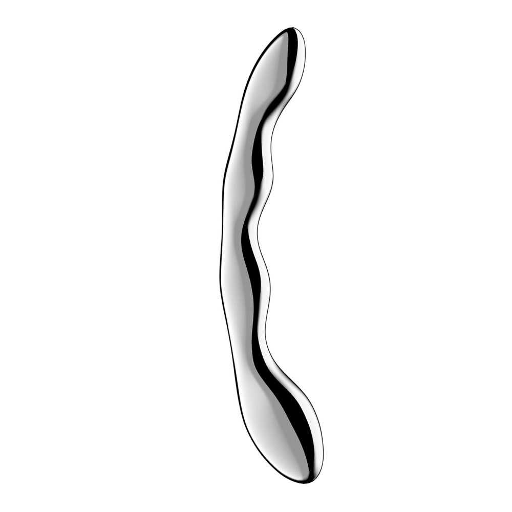 Металевий дилдо Satisfyer Cosmic Crest 2, двосторонній, можна нагрівати й охолоджувати - зображення 1