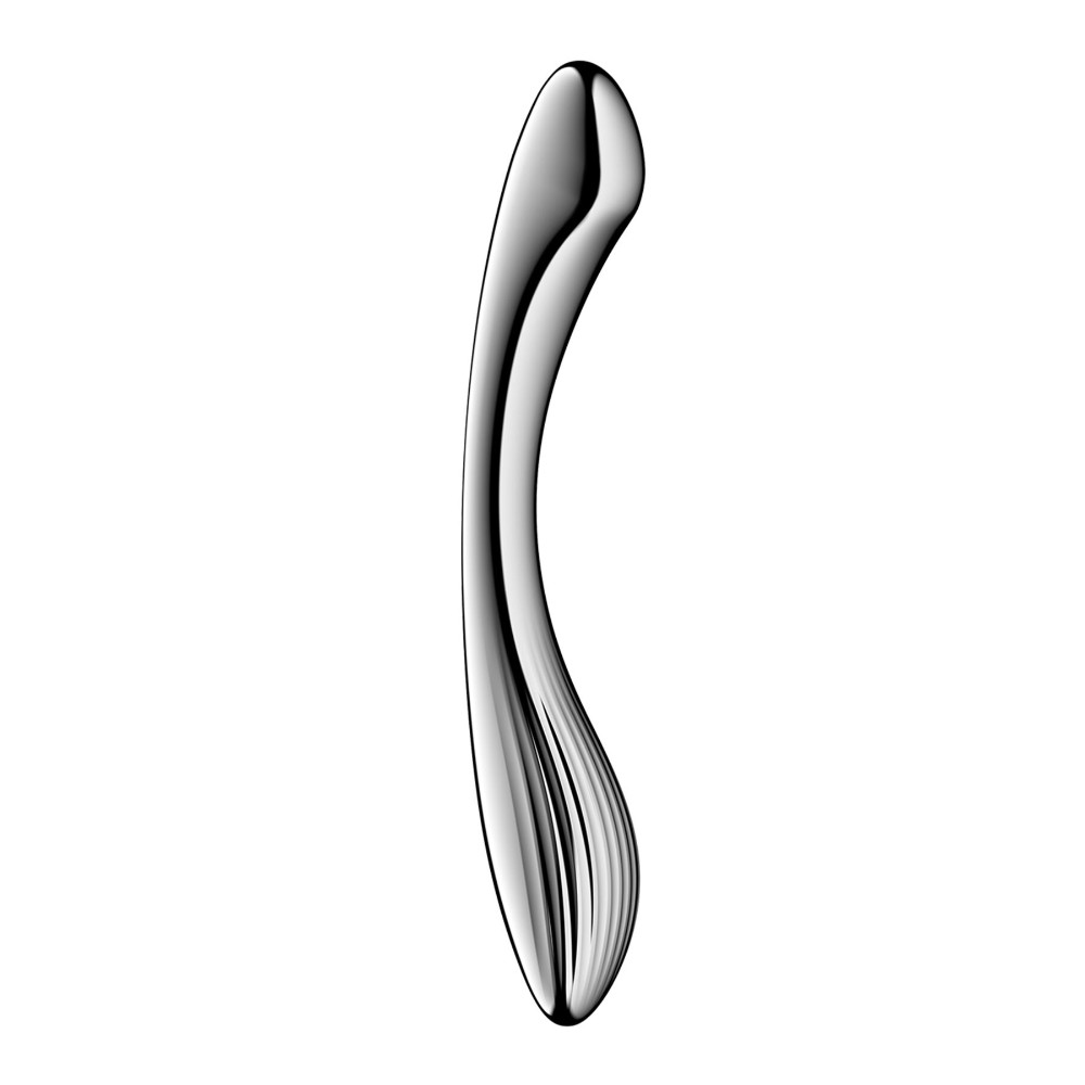 Металевий дилдо Satisfyer Pure Gravity 1, двосторонній, можна нагрівати й охолоджувати, 939 г - зображення 1