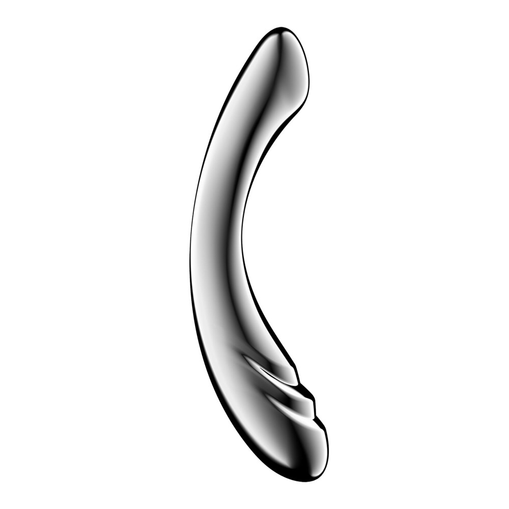 Металевий дилдо Satisfyer Pure Gravity 3, двосторонній, можна нагрівати й охолоджувати, дуже важкий - зображення 1