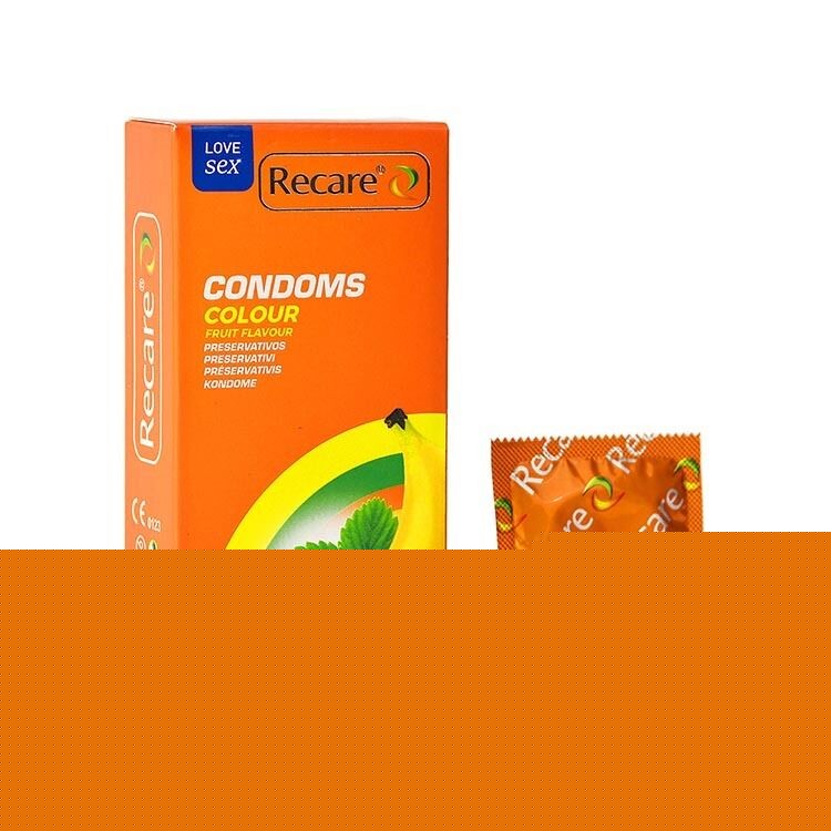 Презервативи Recare Color Fruit Flavour Condoms 12 шт, аромати: м'ята, банан, полуниця - зображення 1