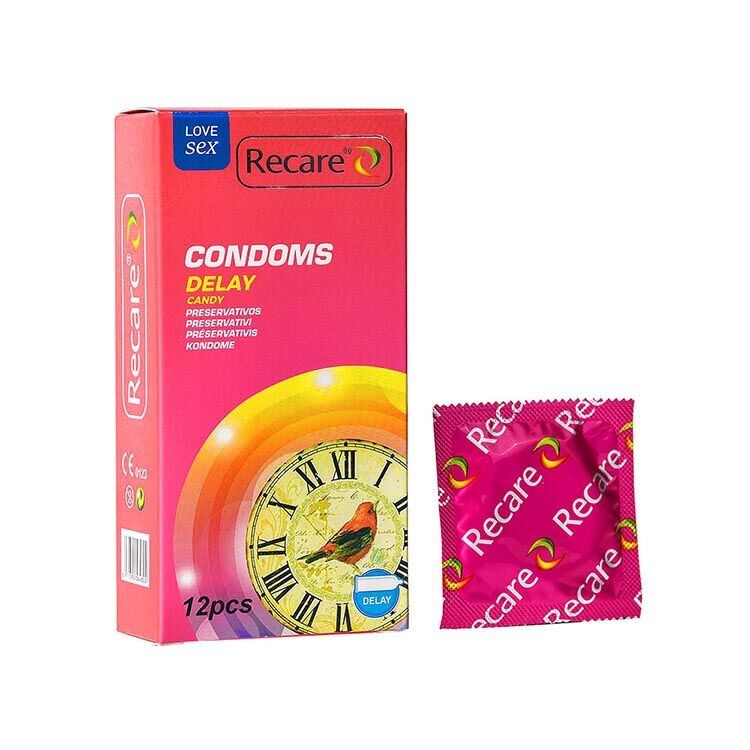 Презервативи Recare Delay Candy Condoms 12 шт, пролонгувальний ефект, цукерковий аромат - зображення 1