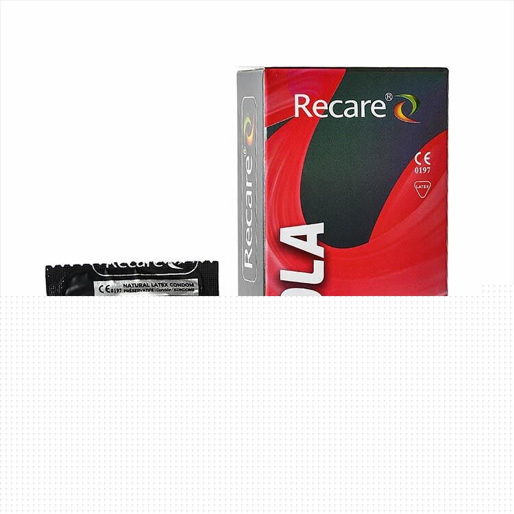Презервативи Holographic Recare Cola Dotted&Ribbed Condoms 12шт, з пухирцями і ребрами, аромат: Кола - зображення 1