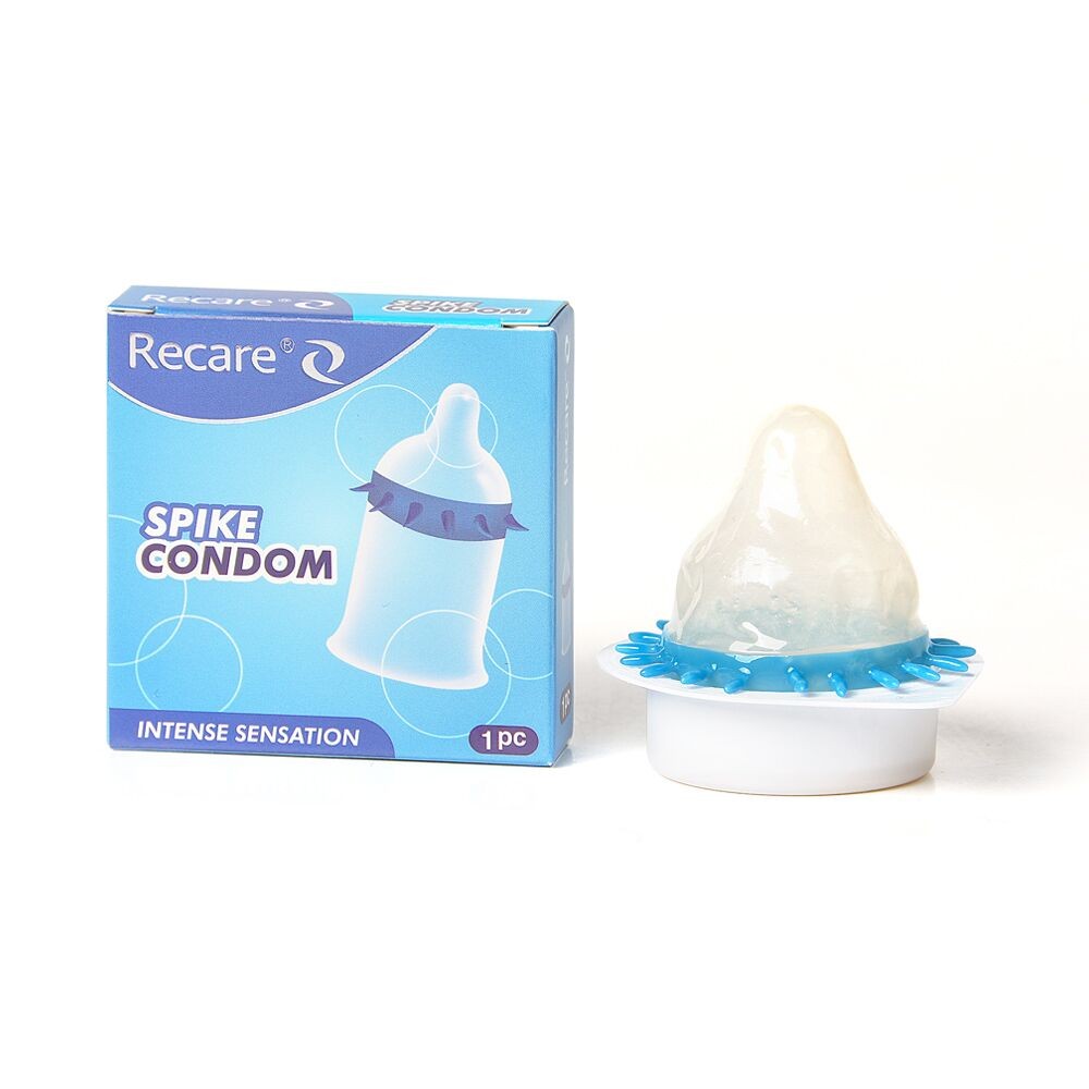 Насадка на член Recare Spike Condom Blue (презерватив з шипами) - зображення 1