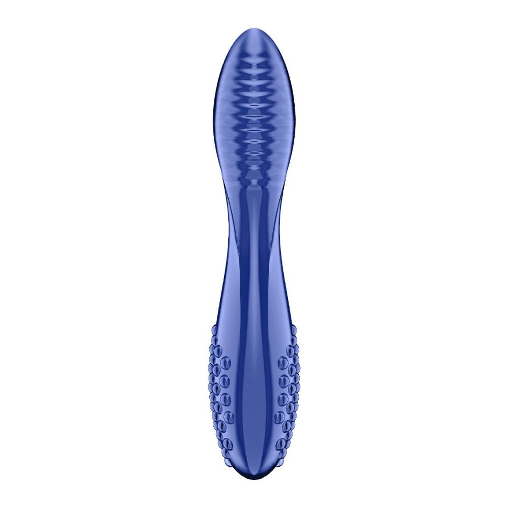 Двосторонній скляний дилдо Satisfyer Dazzling Crystal 2 Blue - зображення 1