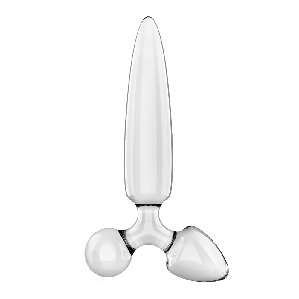 Тристоронній скляний дилдо Satisfyer Triple Crystal 1 Transparent - зображення 1