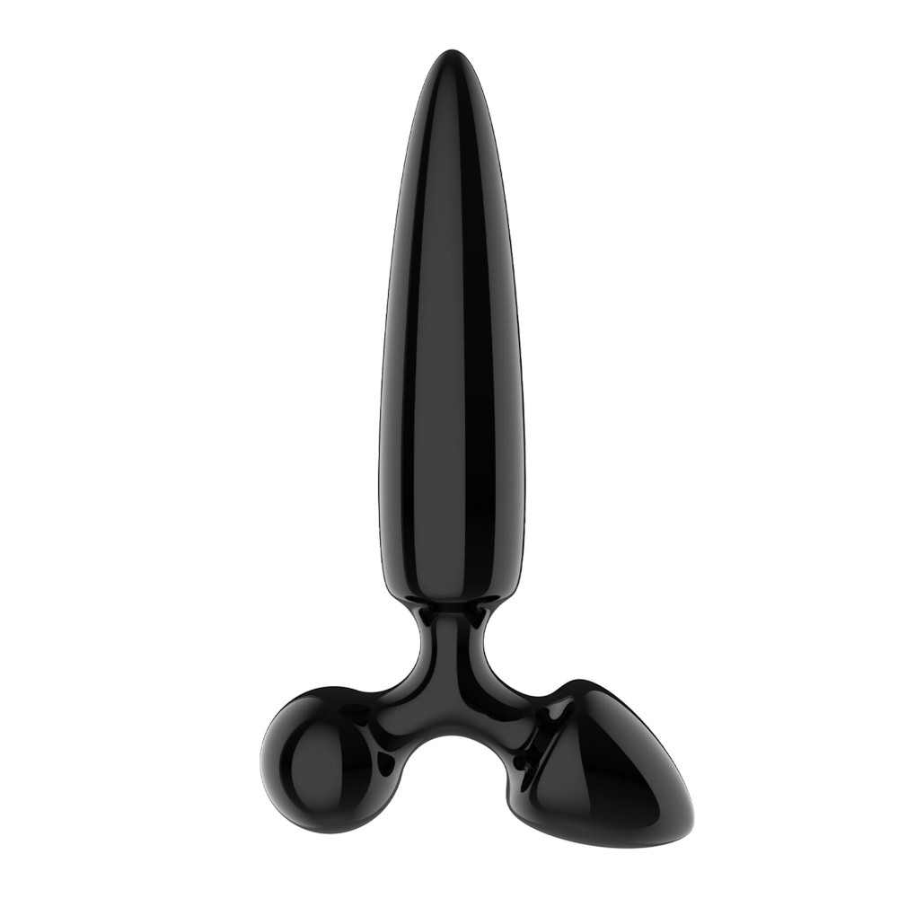 Тристоронній скляний дилдо Satisfyer Triple Crystal 1 Black - зображення 1