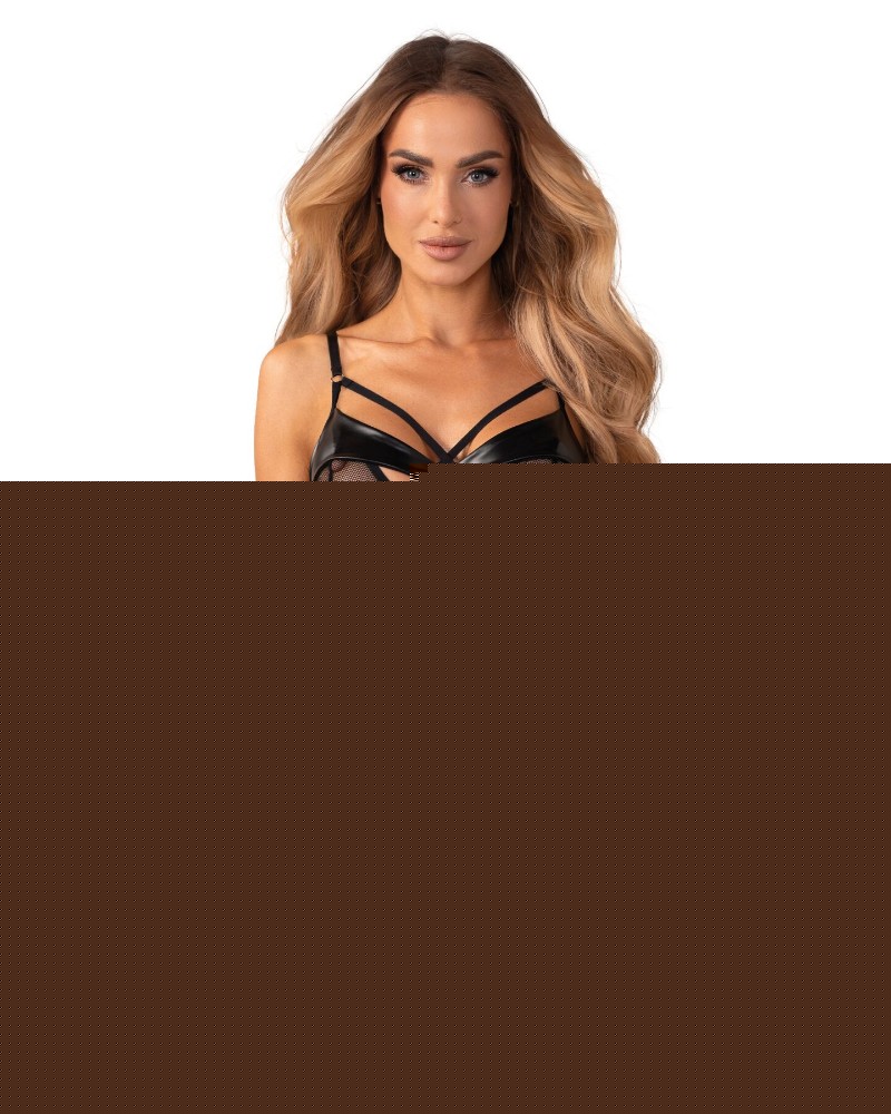Сорочка Obsessive Dominna chemise & thong S/M - зображення 1