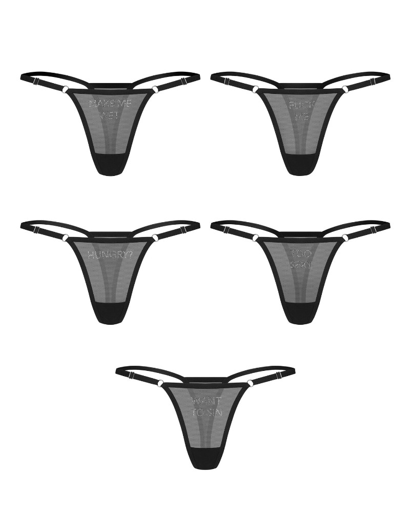 Набір трусиків Obsessive Violami 5-pack thong L/XL - зображення 1