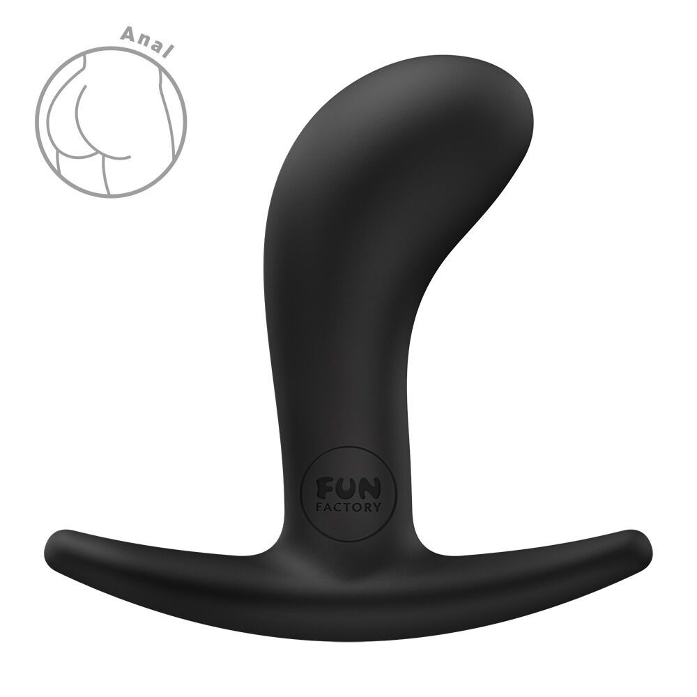 Анальна пробка Fun Factory BOOTIE S Black, діаметр 2,8 см, тонкий обмежувач - зображення 1