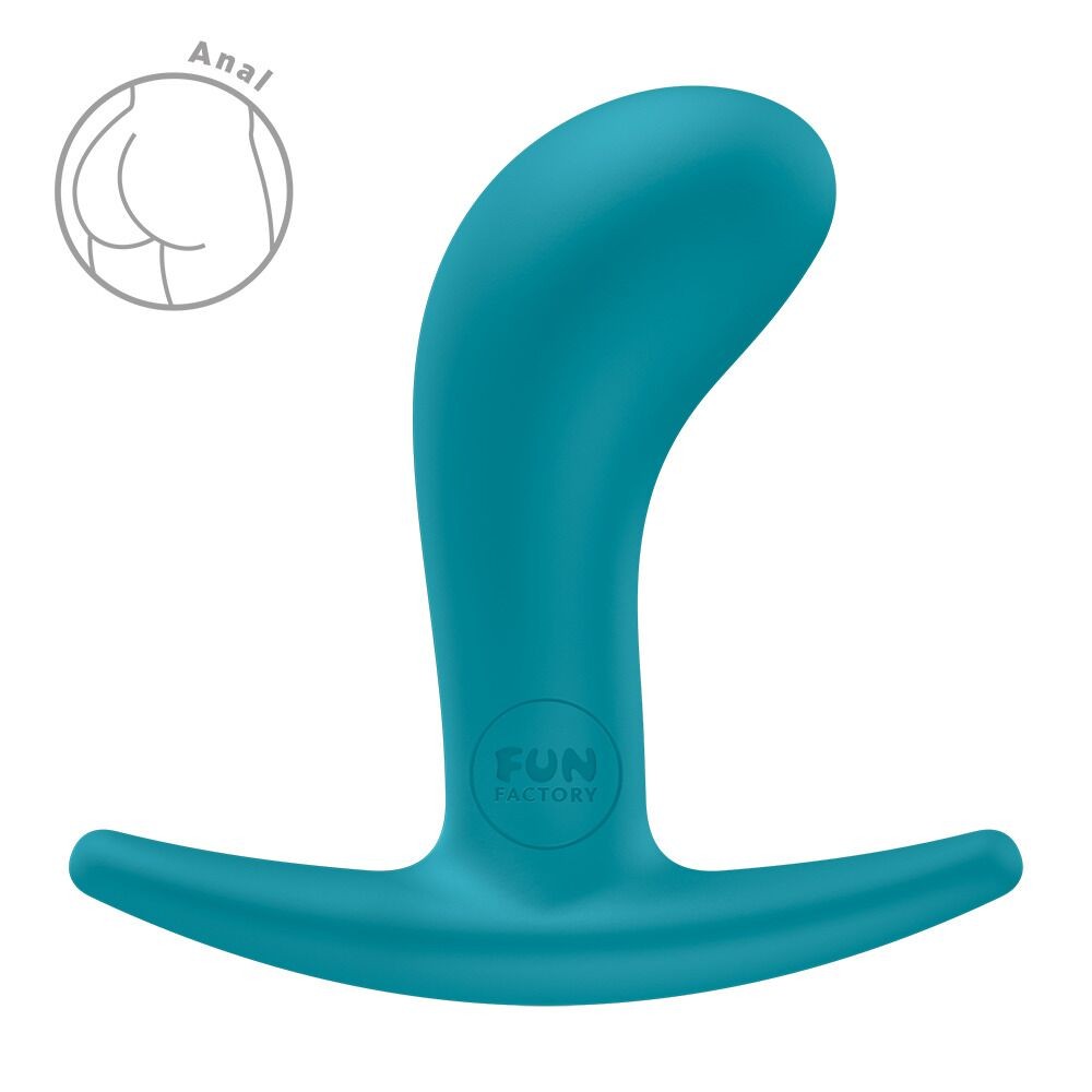 Анальна пробка Fun Factory BOOTIE S Aquamarine, діаметр 2,8 см, тонкий обмежувач - зображення 1