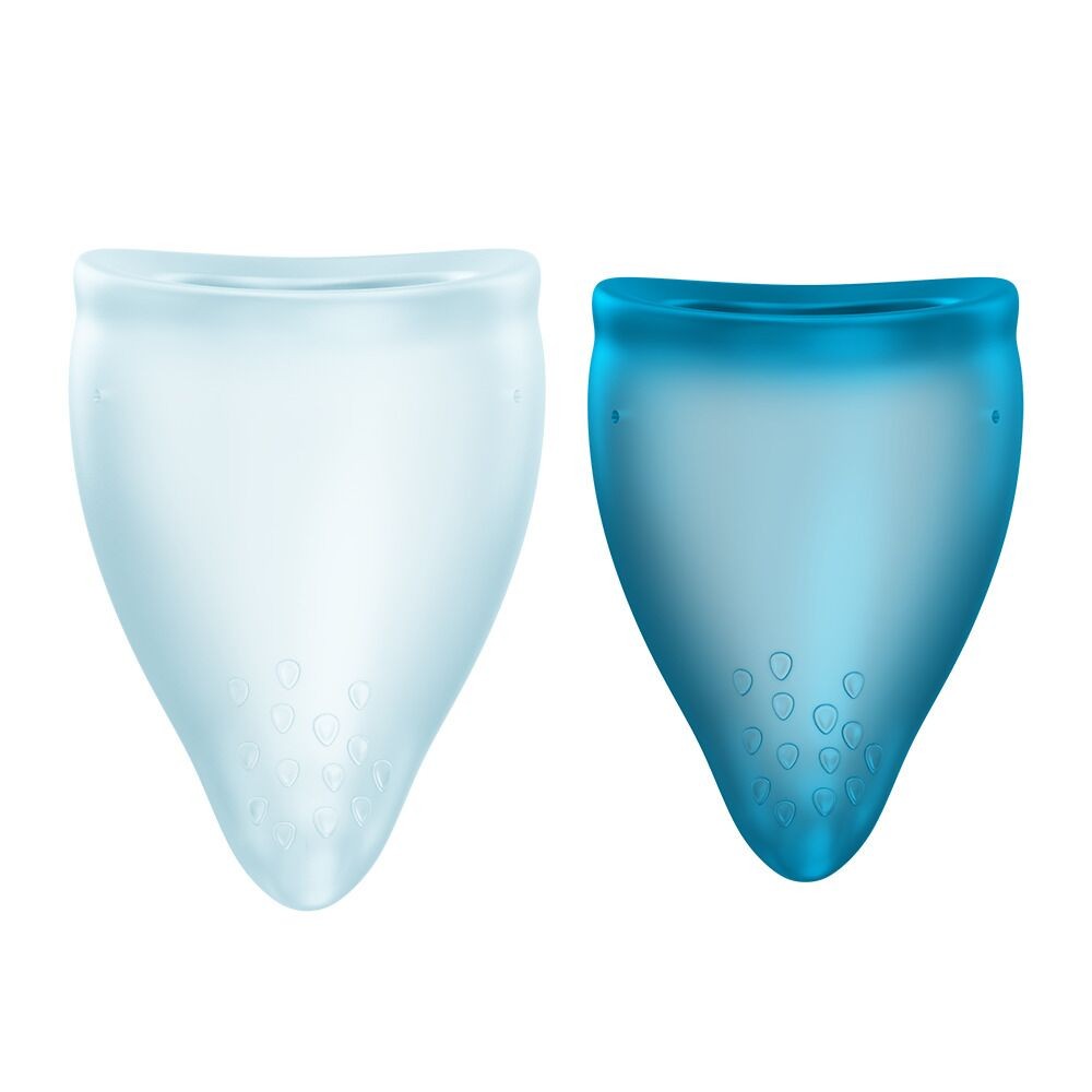 Набір менструальних чаш Fun Factory FUN CUP EXPLORE KIT, 2 шт, Multicolored Turquoise, об’єми 20 та 30 мл - зображення 1
