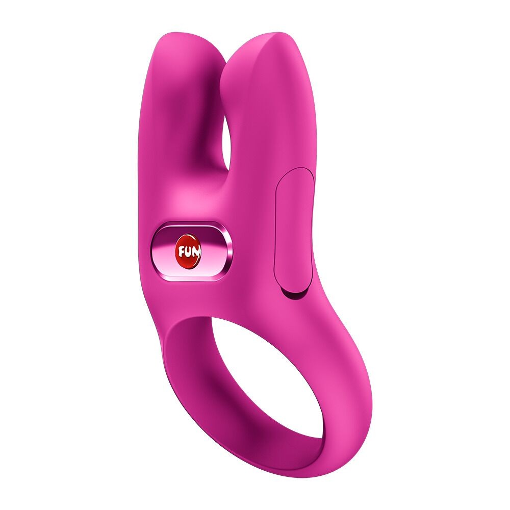 Ерекційне віброкільце з подвійною стимуляцією клітора Fun Factory NŌS CLASSIC Magenta, 2 мотори - зображення 1