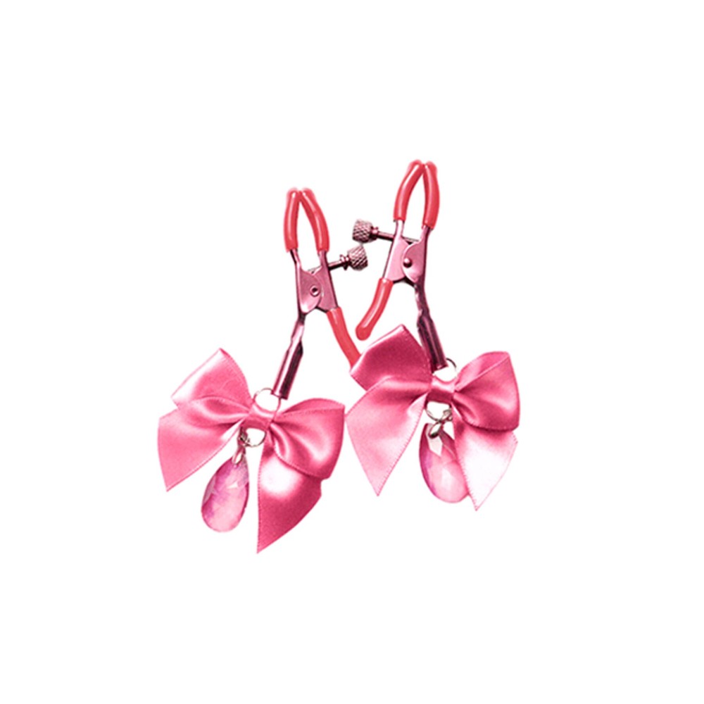 Затискачі для сосків з регулюванням Art of Sex - Flirty Bow, колір рожевий - зображення 1