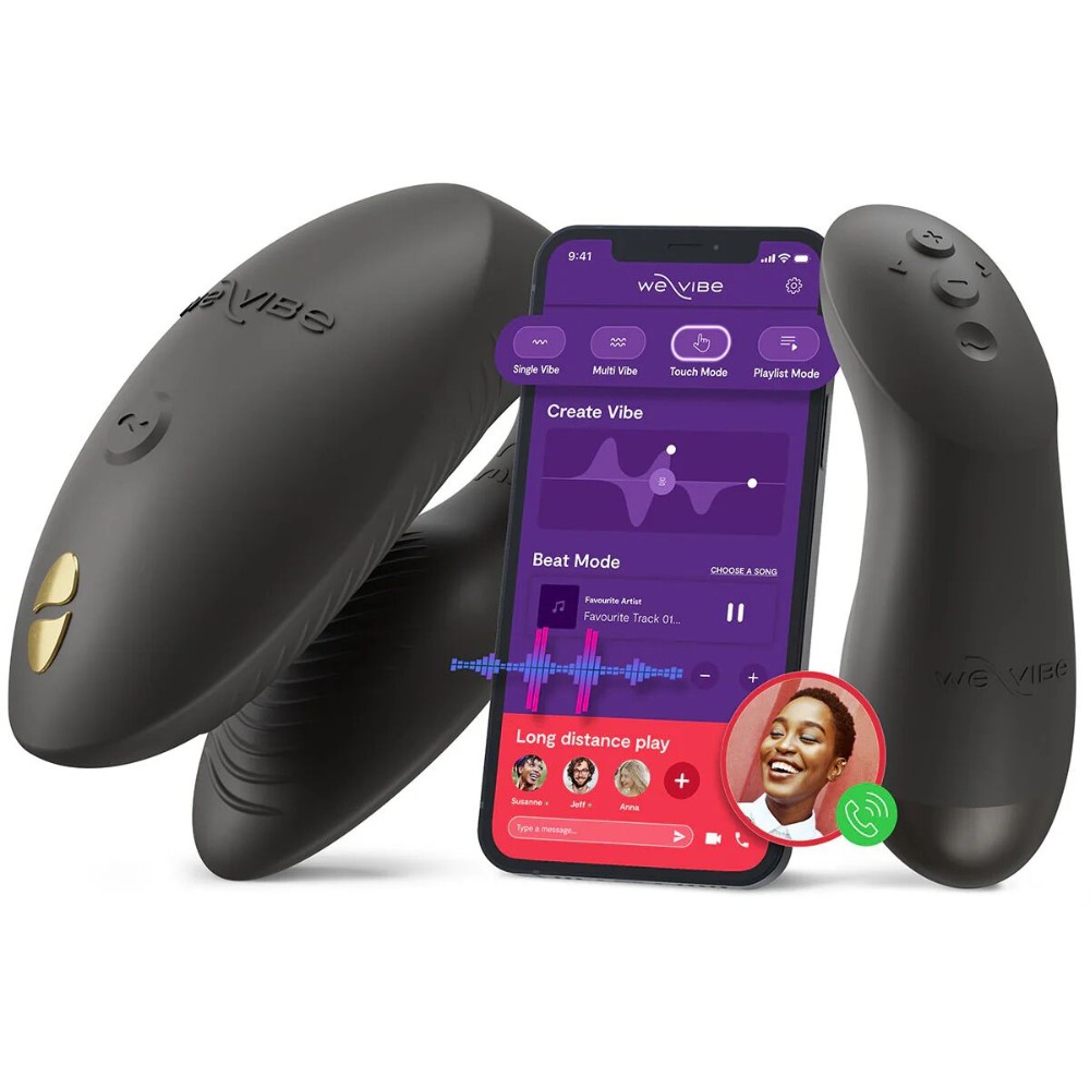 Смарт-вібратор для пар We-Vibe Chorus Pro Satin Black - зображення 1