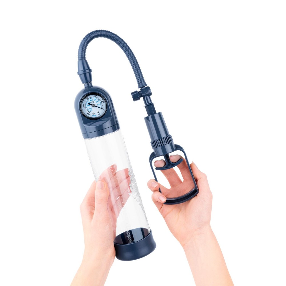 Вакуумна помпа для пеніса Boners Penispump With Pressure Gauge - зображення 1