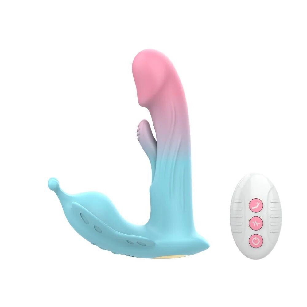 Вібратор Loviss Becky Trigger Panty Vibrator, носимий, вібрація + манливий рух, пульт ДК - зображення 1
