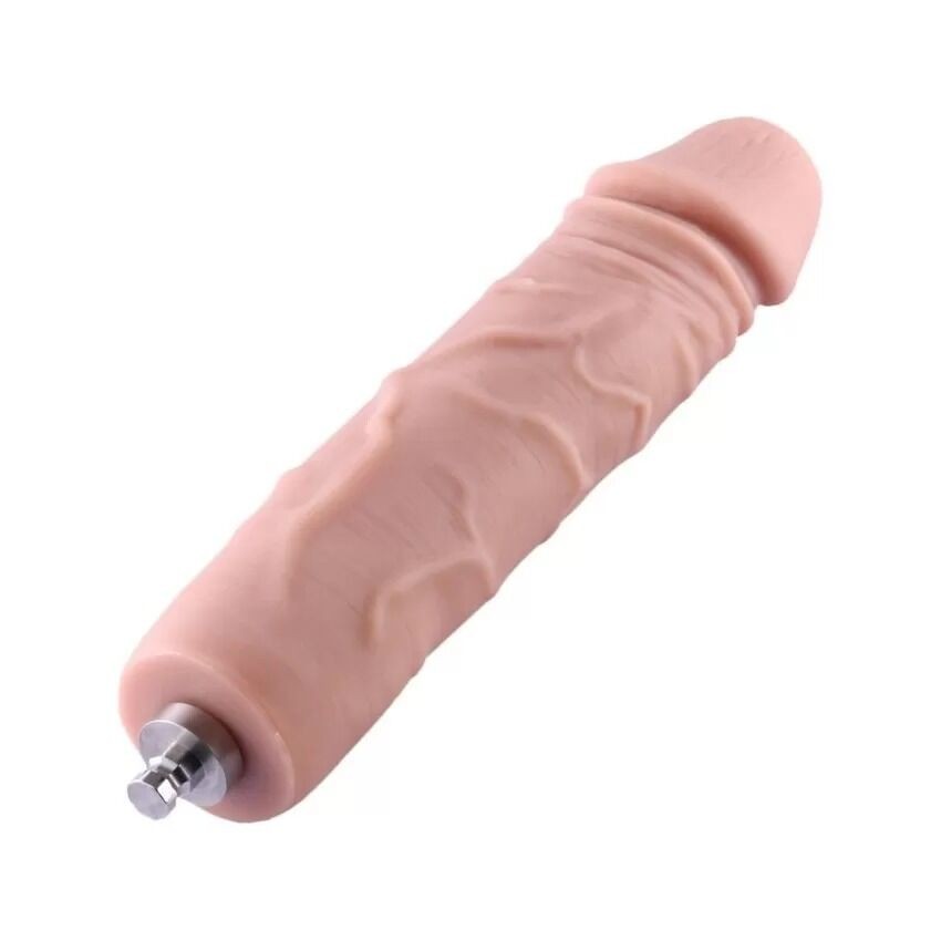 Силіконовий фалоімітатор для секс-машин Hismith 7" Silicone Dildo, система KlicLok - зображення 1