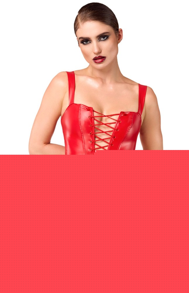 Сукня Noir Handmade F364 Bombshell Lace-Up Mini Dress Red XL - зображення 1