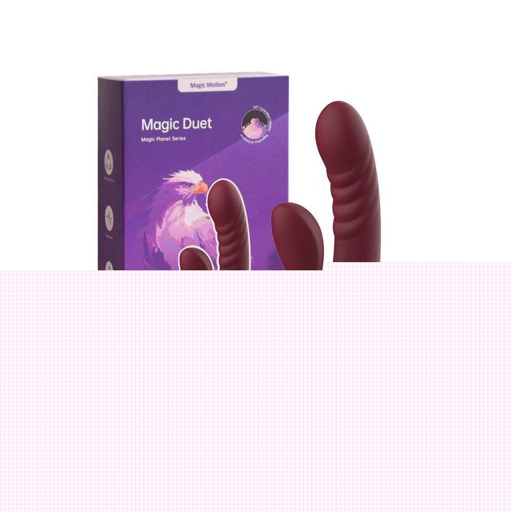 Смарт-пульсатор Magic Motion Magic Duet Bordeaux, подвійний, 10 режимів пульсації, 10 режимів вібрації - зображення 1