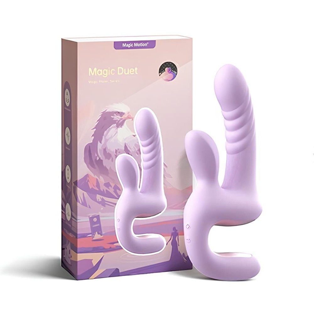 Смарт-пульсатор Magic Motion Magic Duet Purple, подвійний, 10 режимів пульсації, 10 режимів вібрації - зображення 1
