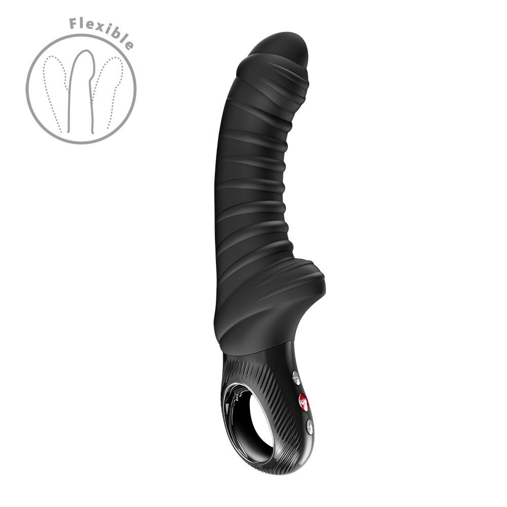 Вібратор для точки G Fun Factory TIGER Black, ребристий, підходить для анальної стимуляції - зображення 1
