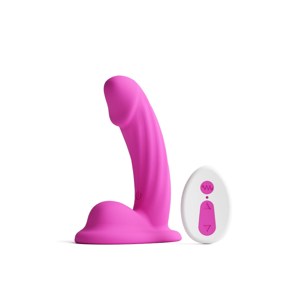 Ділдо з вібрацією NS Novelties Colours - Curve - Vibrating - 5" Dildo - Pink - зображення 1