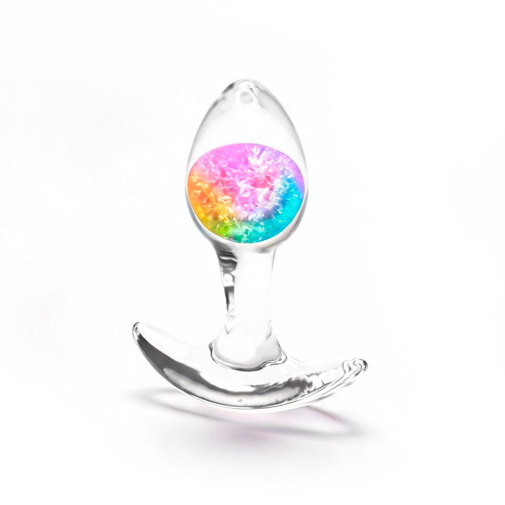 Анальна пробка NS Novelties Cosmic Glams - Small - Rainbow - зображення 1